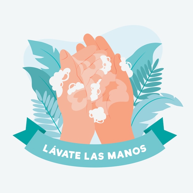 Concepto de lavarse las manos