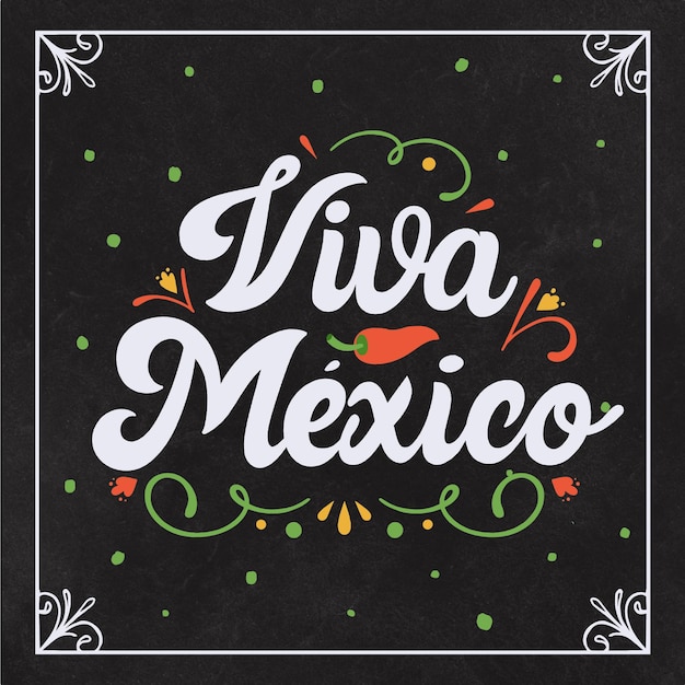 Concepto de letras del día de la independencia de México