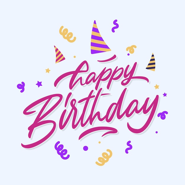 Concepto de letras de feliz cumpleaños