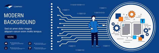 Concepto de libro digital de lectura electrónica