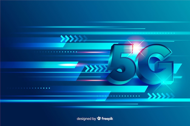 Vector concepto de líneas de red de tecnología 5g