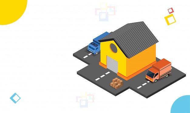 Concepto de logística o transporte.