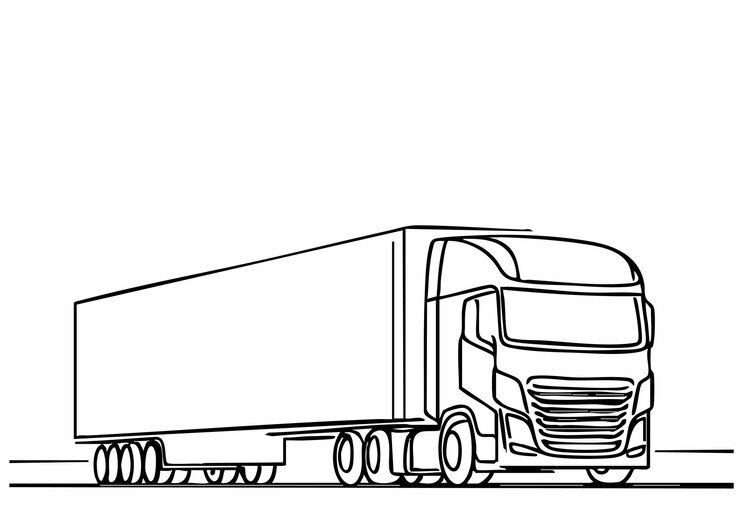 Vector concepto de logística de transporte global de contenedores de exportación e importación de transporte internacional