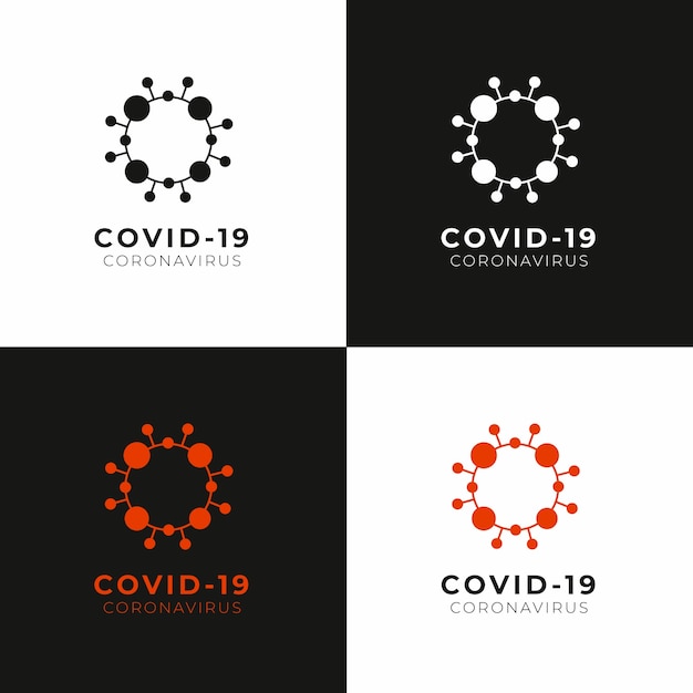 Concepto de logo de coronavirus