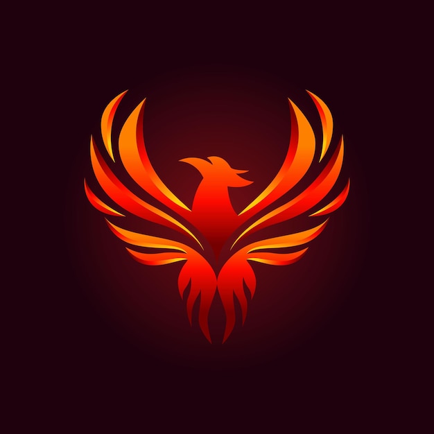 Concepto de logo de phoenix