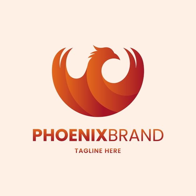 Concepto de logo de phoenix