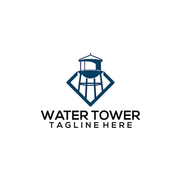Concepto de logo de torre de agua