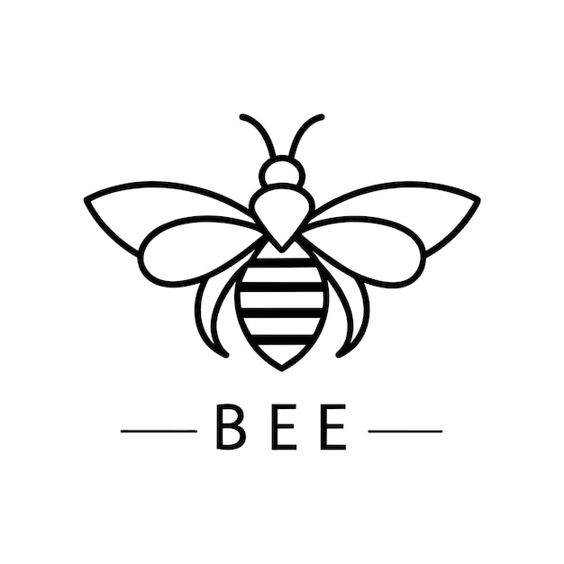 concepto del logotipo de la abeja melífera 20