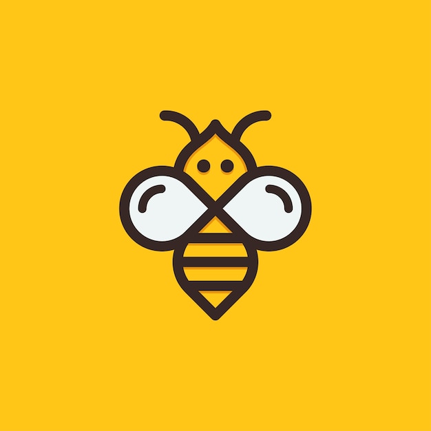 Concepto de logotipo de abeja