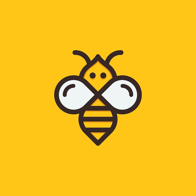 Concepto de logotipo de abeja