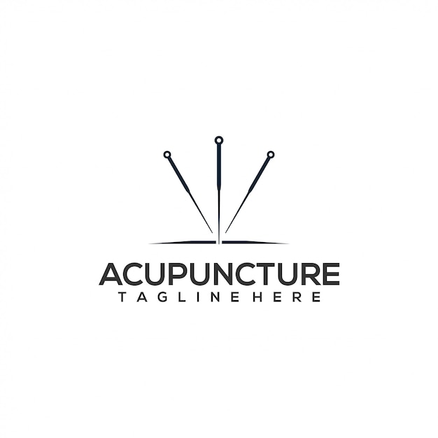 Vector concepto de logotipo de acupuntura