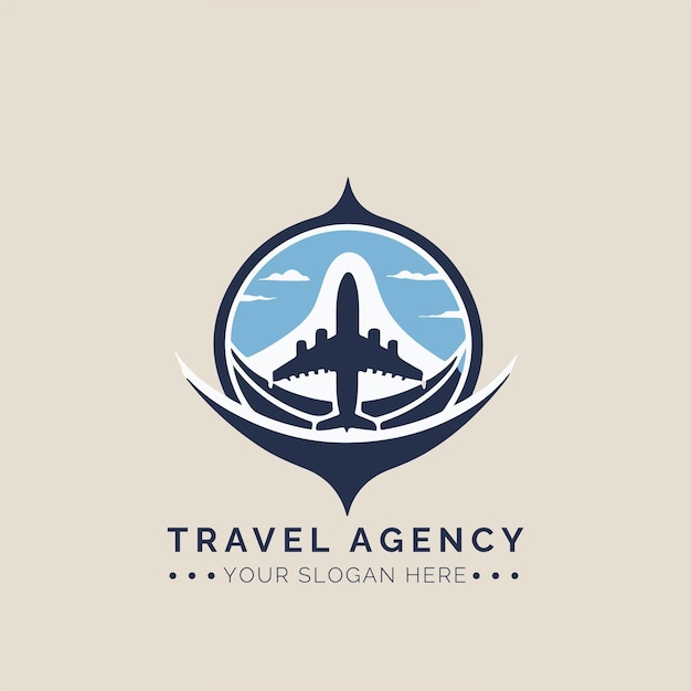 Concepto de logotipo de la agencia de viajes para la empresa y la marca