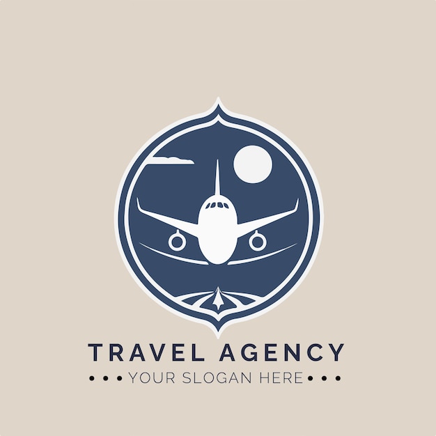 Concepto de logotipo de la agencia de viajes para la empresa y la marca
