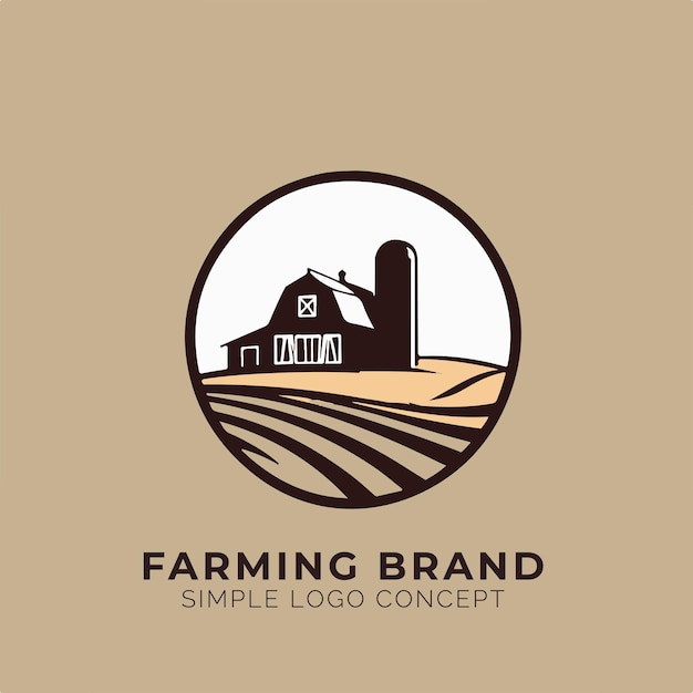 Concepto de logotipo agrícola para empresa y marca