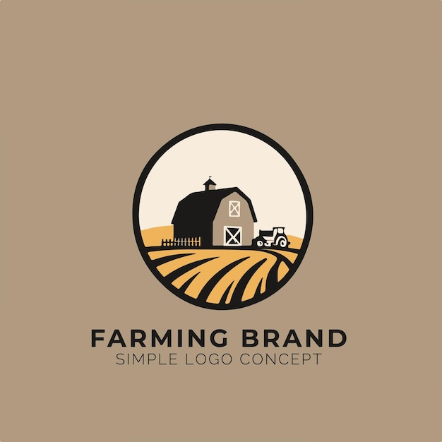 Concepto de logotipo agrícola para empresa y marca