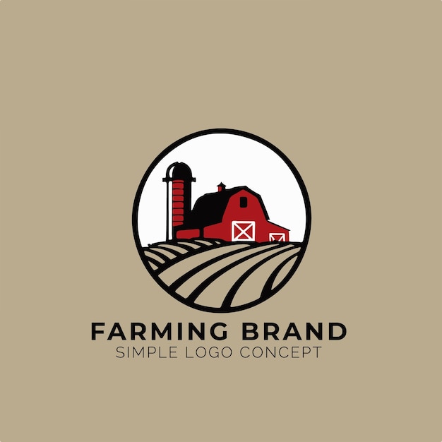 Concepto de logotipo agrícola para empresa y marca