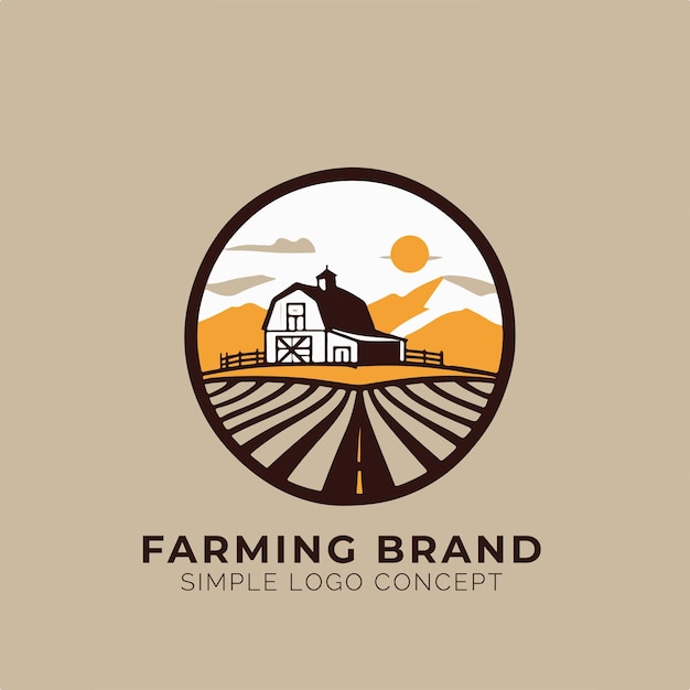 Concepto de logotipo agrícola para empresa y marca