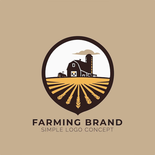 Concepto de logotipo agrícola para empresa y marca