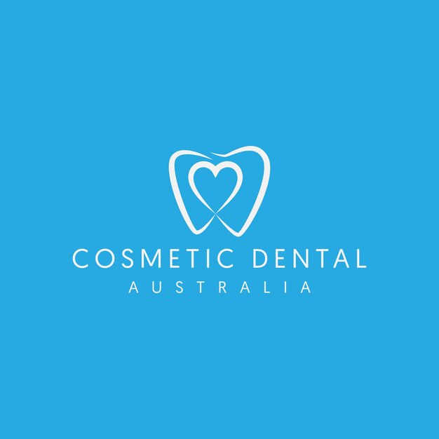 Concepto de logotipo de amor dental