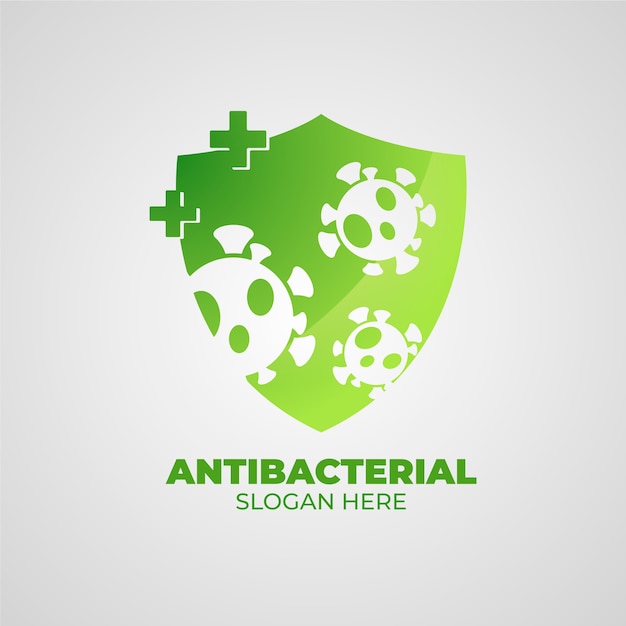 Concepto de logotipo antibacteriano