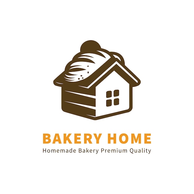 Concepto del logotipo de Bakery Home Premium