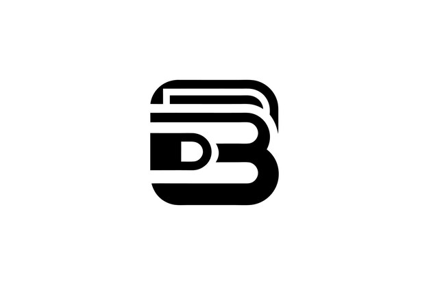 Concepto del logotipo de la billetera de la letra B