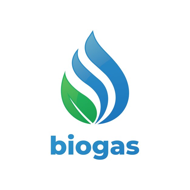 Concepto de logotipo de biogás