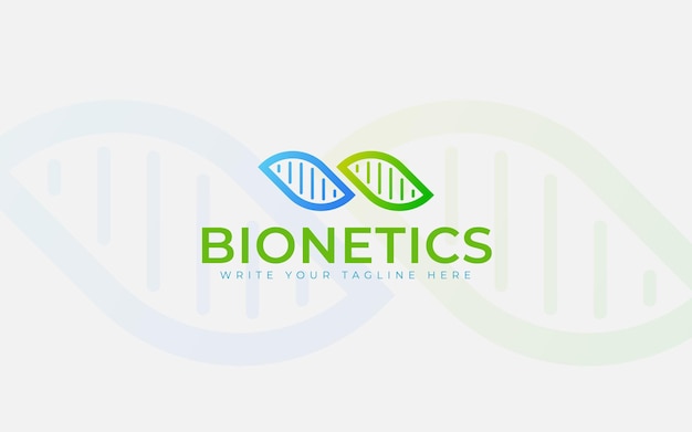 Vector concepto de logotipo de biotecnología para laboratorio de adn