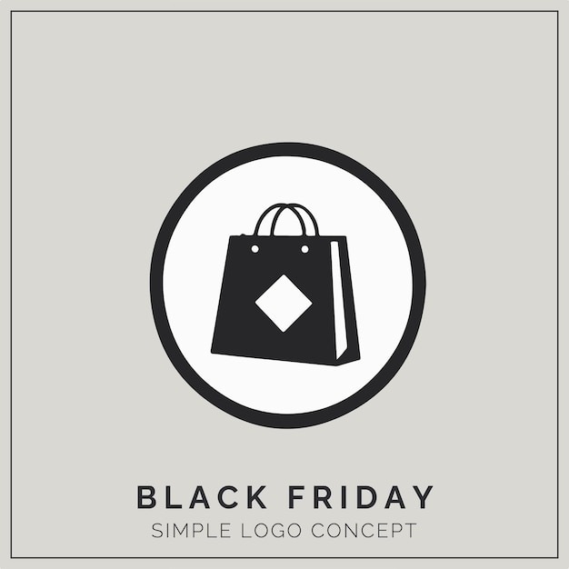 Concepto de logotipo de Black Friday para marcas y eventos