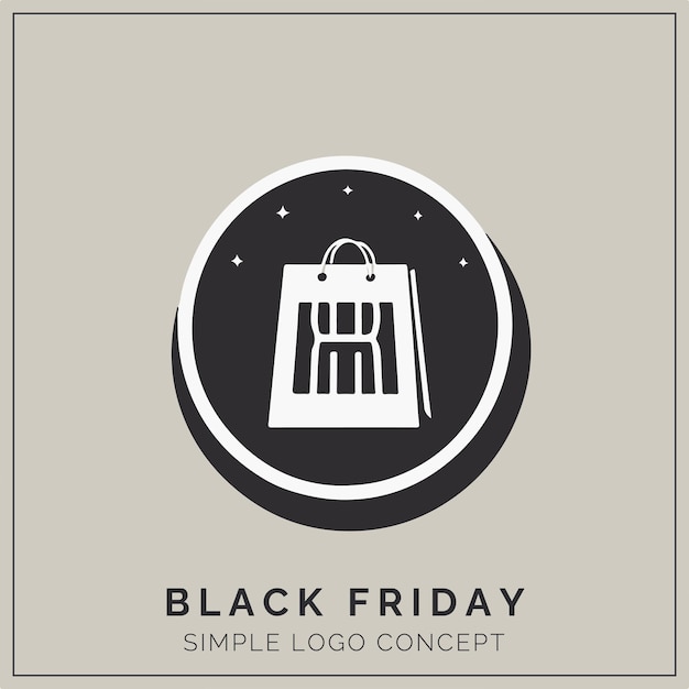 Concepto de logotipo de Black Friday para marcas y eventos