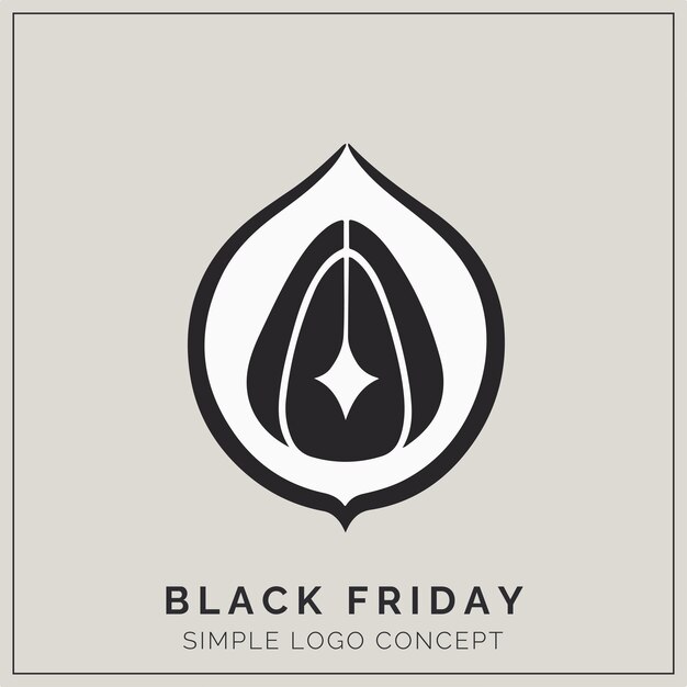 Concepto de logotipo de Black Friday para marcas y eventos