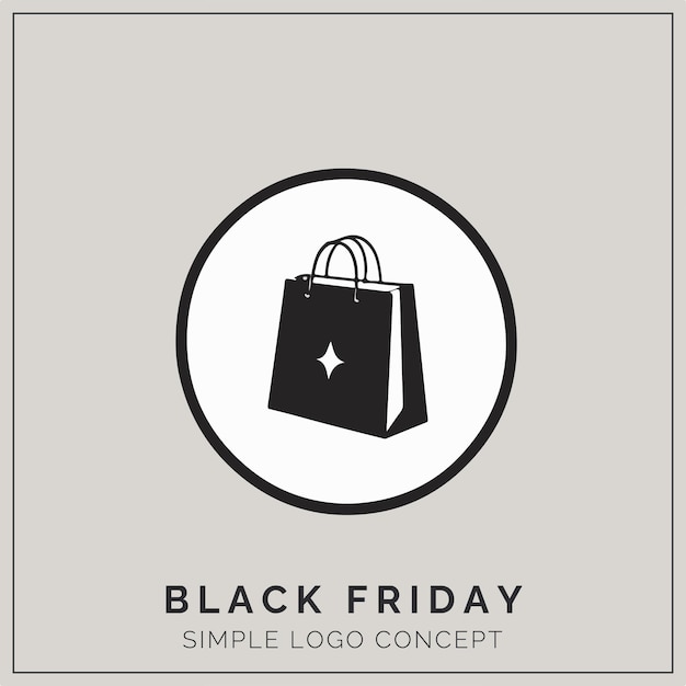 Concepto de logotipo de Black Friday para marcas y eventos