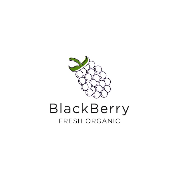 Concepto de logotipo de Blackberry de diseño de plantilla