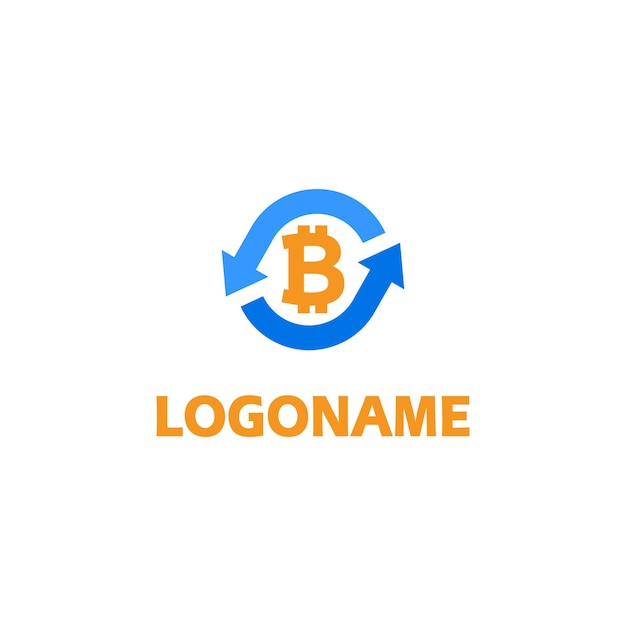 Concepto de logotipo blockchain de intercambio tokenwave