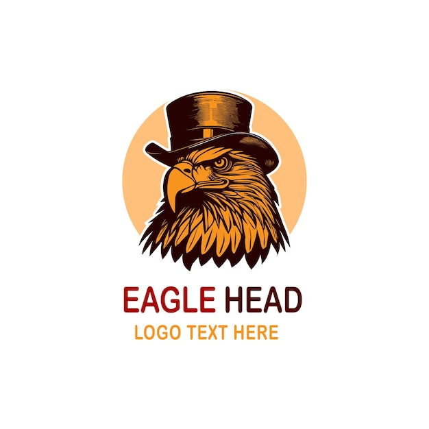 Concepto de logotipo de cabeza de águila vintage