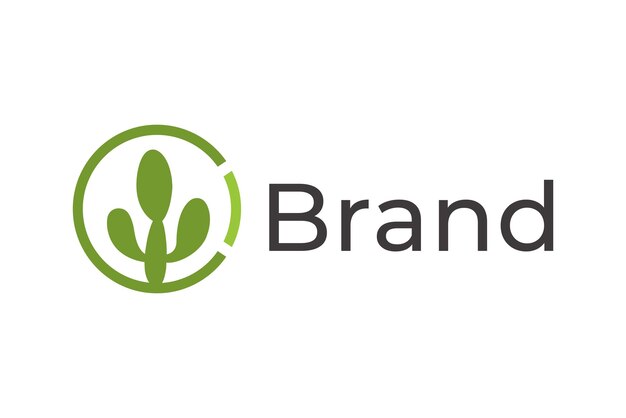 Concepto de logotipo de cactus perfecto para el diseño de marca de la empresa de la naturaleza