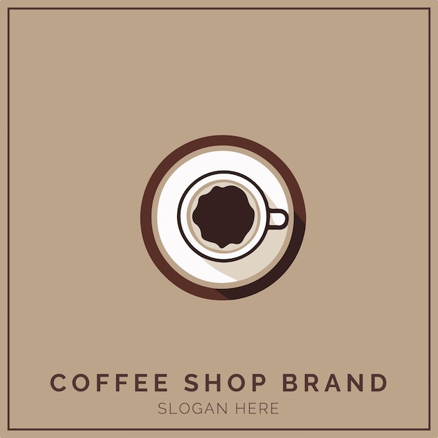 Concepto de logotipo de cafetería para empresa y marca