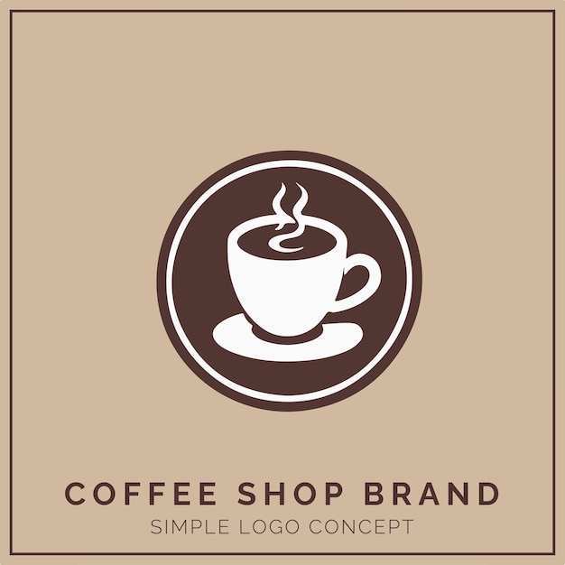 Concepto de logotipo de cafetería para empresa y marca