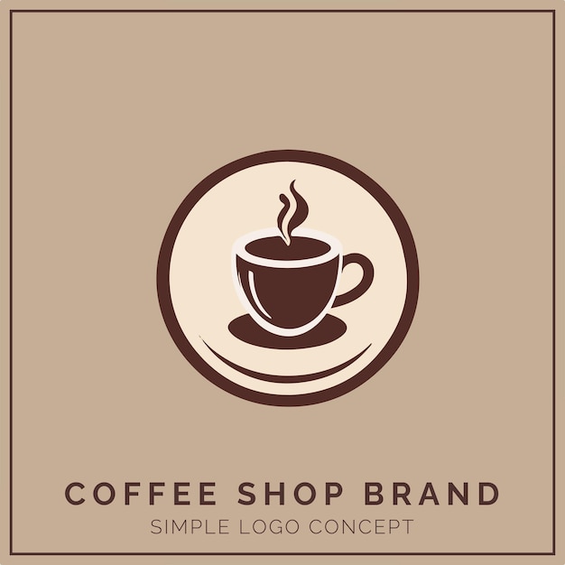 Concepto de logotipo de cafetería para empresa y marca