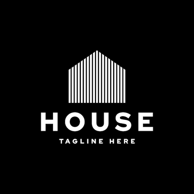 concepto de logotipo de casa abstracta para una empresa inmobiliaria