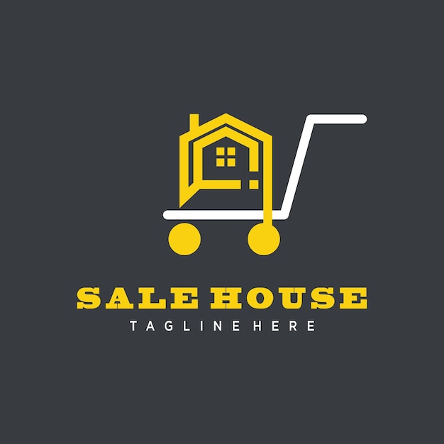 Concepto de logotipo de casa de venta