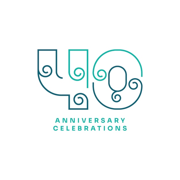 Concepto del logotipo de las celebraciones del 40 aniversario