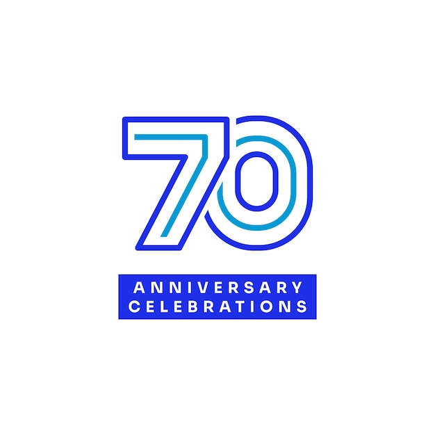Concepto del logotipo de las celebraciones del 70 aniversario