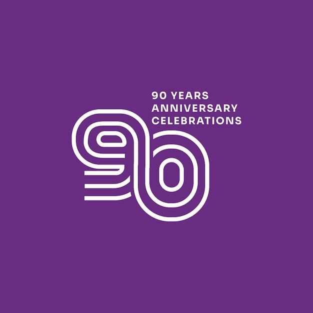 El concepto del logotipo de las celebraciones del 90 aniversario.