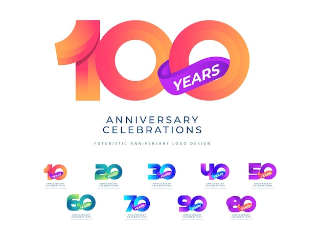 concepto del logotipo de las celebraciones del aniversario