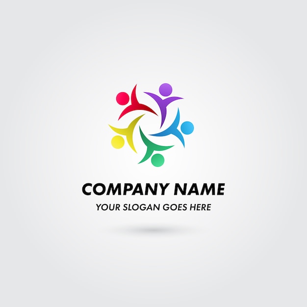 Concepto de logotipo de color de grupo de empresa