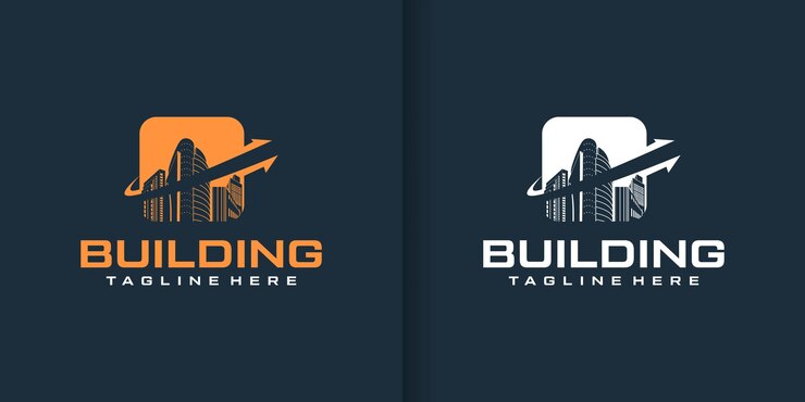concepto de logotipo creativo de planeta inmobiliario inspiración de logotipo de planeta con edificios