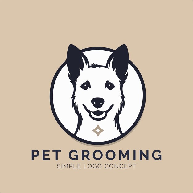 Concepto de logotipo de cuidado de mascotas para empresa y marca