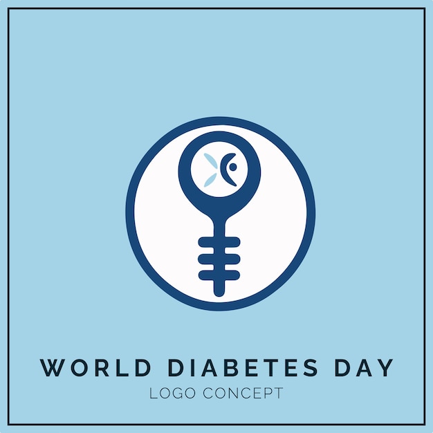 Concepto del logotipo del día mundial de la diabetes para marcas y eventos