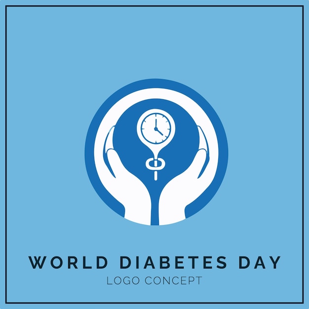 Vector concepto del logotipo del día mundial de la diabetes para marcas y eventos